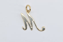 Load image into Gallery viewer, 14K M Letter Monogram Name Initial Charm/Pendant Yellow Gold