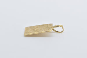 14K Bingo Card Vintage Classic Game Charm/Pendant Yellow Gold