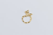 Load image into Gallery viewer, 14K Apple Diamond Cut Teacher Symbol Fruit Charm/Pendant Yellow Gold