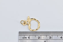 Load image into Gallery viewer, 14K Apple Diamond Cut Teacher Symbol Fruit Charm/Pendant Yellow Gold