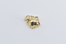 Load image into Gallery viewer, 14K 3D Diamond Rose Flower Romantic Floral Charm/Pendant Yellow Gold