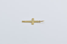 Load image into Gallery viewer, 14K Textured Cross Christian Faith Symbol Charm/Pendant Yellow Gold