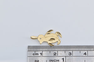 14K Diamond Cut Penguin Arctic Zoo Animal Charm/Pendant Yellow Gold