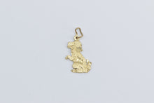 Load image into Gallery viewer, 14K Dog Trick Pet Puppy Dog Trainer Canine Charm/Pendant Yellow Gold