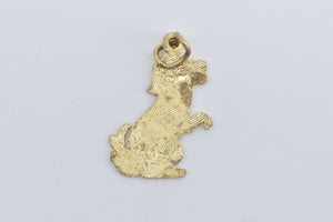 14K Dog Trick Pet Puppy Dog Trainer Canine Charm/Pendant Yellow Gold