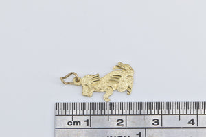 14K Dog Trick Pet Puppy Dog Trainer Canine Charm/Pendant Yellow Gold