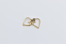 Load image into Gallery viewer, 14K Two Hearts Eternal Love Symbol Romantic Charm/Pendant Yellow Gold