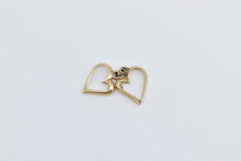 Load image into Gallery viewer, 14K Two Hearts Eternal Love Symbol Romantic Charm/Pendant Yellow Gold