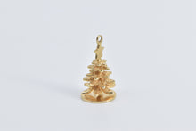 Load image into Gallery viewer, 14K 3D Pine Tree Winter Christmas Motif Holiday Charm/Pendant Yellow Gold