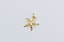 Load image into Gallery viewer, 14K Sea Star Fish Ocean Beach Motif Charm/Pendant Yellow Gold