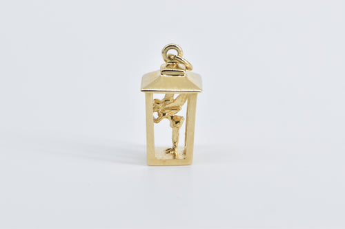 14K 3D Walt Disney Tinkerbell Peter Pan Lantern Charm/Pendant Yellow Gold