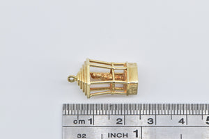 14K British Traffic Cop Keep Left 3D Vintage Charm/Pendant Yellow Gold