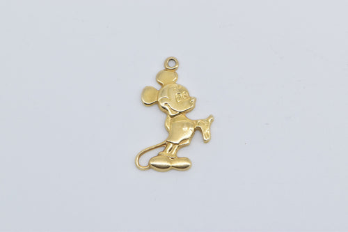 14K Mickey Mouse Walt Disney Productions Cartoon Charm/Pendant Yellow Gold