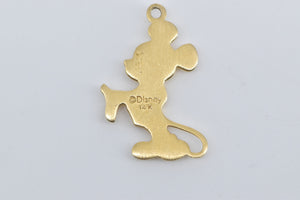 14K Mickey Mouse Walt Disney Productions Cartoon Charm/Pendant Yellow Gold