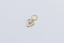 Load image into Gallery viewer, 14K Diamond Inset Heart Love Symbol Cute Charm/Pendant Yellow Gold