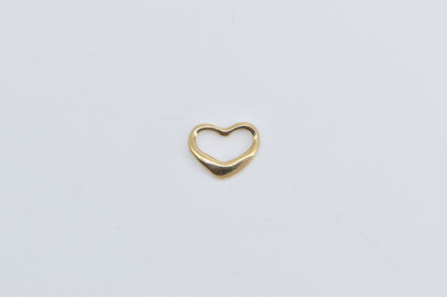 14K Heart Love Symbol Romantic Slide Charm/Pendant Yellow Gold