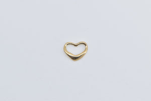 14K Heart Love Symbol Romantic Slide Charm/Pendant Yellow Gold