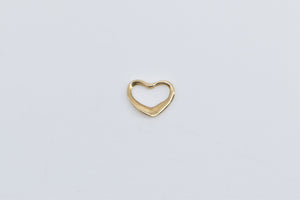 14K Heart Love Symbol Romantic Slide Charm/Pendant Yellow Gold