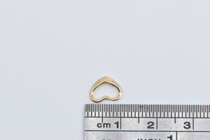 14K Heart Love Symbol Romantic Slide Charm/Pendant Yellow Gold