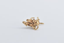 Load image into Gallery viewer, 14K Jockey Horse Racing Race Derby Charm/Pendant Yellow Gold