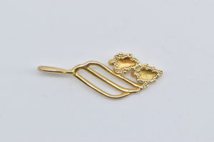 10K Black Hills Leaf Wavy Cluster Fashion Charm/Pendant Yellow Gold