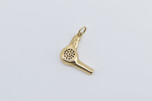 Load image into Gallery viewer, 14K 3D Hair Blow Dryer Stylist Fashion Charm/Pendant Yellow Gold