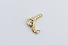 Load image into Gallery viewer, 14K 3D Hair Blow Dryer Stylist Fashion Charm/Pendant Yellow Gold