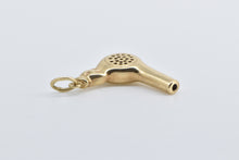 Load image into Gallery viewer, 14K 3D Hair Blow Dryer Stylist Fashion Charm/Pendant Yellow Gold