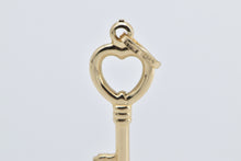 Load image into Gallery viewer, 14K Heart Skeleton Key Love Loyalty Symbol Charm/Pendant Yellow Gold