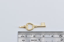 Load image into Gallery viewer, 14K Heart Skeleton Key Love Loyalty Symbol Charm/Pendant Yellow Gold