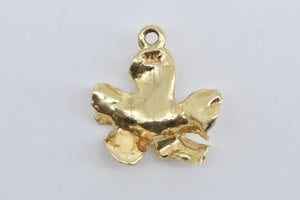 14K Hibiscus Flower Tropical Floral Charm/Pendant Yellow Gold