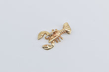 Load image into Gallery viewer, 14K 3D Articulated Lobster Ocean Animal Charm/Pendant Yellow Gold