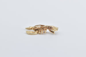 14K 3D Articulated Lobster Ocean Animal Charm/Pendant Yellow Gold