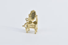 Load image into Gallery viewer, 14K 3D Articulated Vanity Drawer Mirror Bedroom Charm/Pendant Yellow Gold