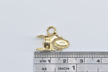 Load image into Gallery viewer, 14K 3D Articulated Vanity Drawer Mirror Bedroom Charm/Pendant Yellow Gold