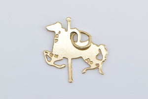 14K Carousel Horse Carnival Horse Animal Charm/Pendant Yellow Gold