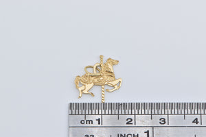 14K Carousel Horse Carnival Horse Animal Charm/Pendant Yellow Gold