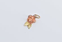 Load image into Gallery viewer, 10K 3D Rose Flower Two Tone Vintage Charm/Pendant Yellow Gold