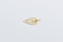 Load image into Gallery viewer, 14K Filigree Heart Love Symbol Romantic Charm/Pendant Yellow Gold