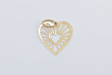 Load image into Gallery viewer, 14K Filigree Heart Love Symbol Romantic Charm/Pendant Yellow Gold