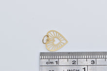 Load image into Gallery viewer, 14K Filigree Heart Love Symbol Romantic Charm/Pendant Yellow Gold