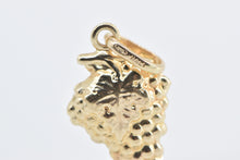 Load image into Gallery viewer, 14K Grape Bunch Puffy Vine Fruit Wine Charm/Pendant Yellow Gold