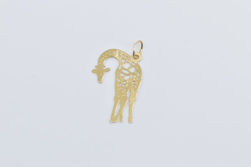 14K Giraffe Safari African Animal Pierced Charm/Pendant Yellow Gold