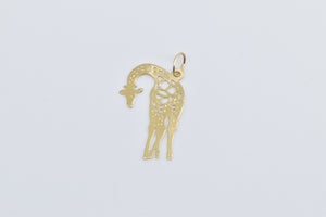 14K Giraffe Safari African Animal Pierced Charm/Pendant Yellow Gold