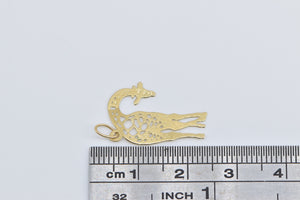 14K Giraffe Safari African Animal Pierced Charm/Pendant Yellow Gold