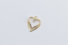 Load image into Gallery viewer, 14K Diamond Inset Heart Love Symbol Romantic Pendant Yellow Gold