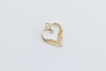 Load image into Gallery viewer, 14K Diamond Inset Heart Love Symbol Romantic Pendant Yellow Gold