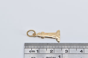 14K Lighthouse Beach Coastal Architecture Beach Charm/Pendant Yellow Gold