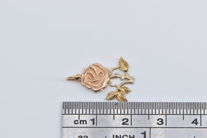 14K Black Hills Rose Flower Tri Tone Vintage Charm/Pendant Yellow Gold