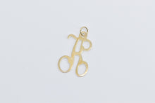 Load image into Gallery viewer, 14K K Cursive Letter Monogram Initial Name Charm/Pendant Yellow Gold